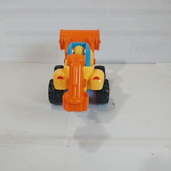 HUILE TOYS Push & Go Friction Powered Backhoe Truck 4" - Picture 6 of 8